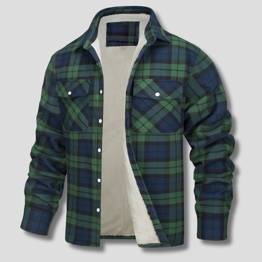 Checked shirt in cotton flannel look