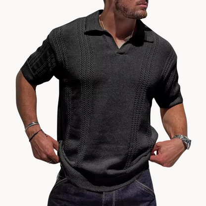 Short Sleeve Polo Shirt Modern Button-Free