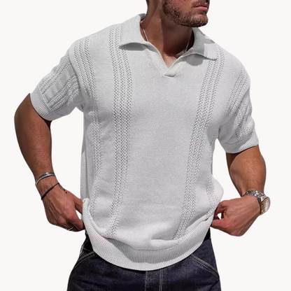 Short Sleeve Polo Shirt Modern Button-Free