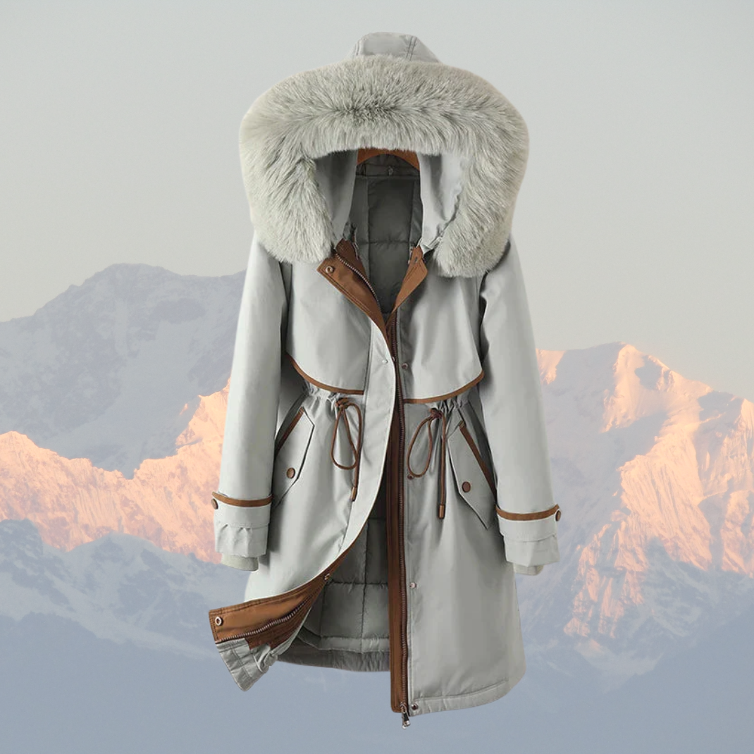 Warm Winter Parka with Down Filling