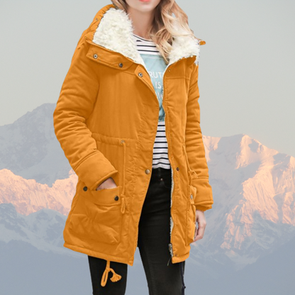 Water-Resistant Winter Jacket with Hood and Lining