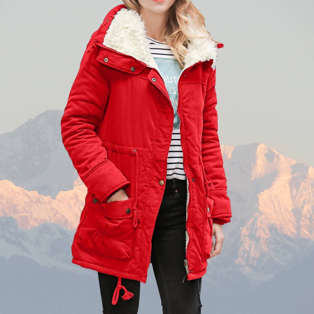 Water-Resistant Winter Jacket with Hood and Lining
