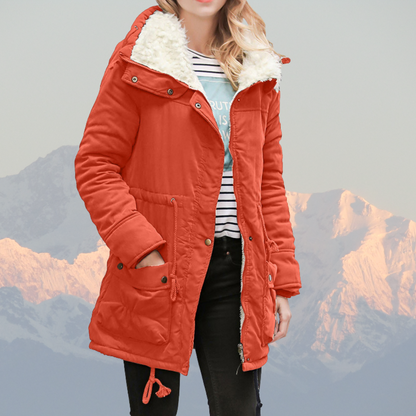 Water-Resistant Winter Jacket with Hood and Lining