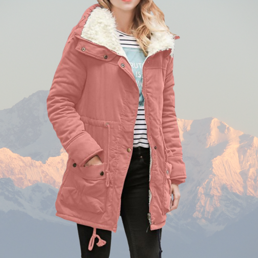 Wasserabweisende Winterjacke Mit Kapuze Gefüttert - IdealeKleiden