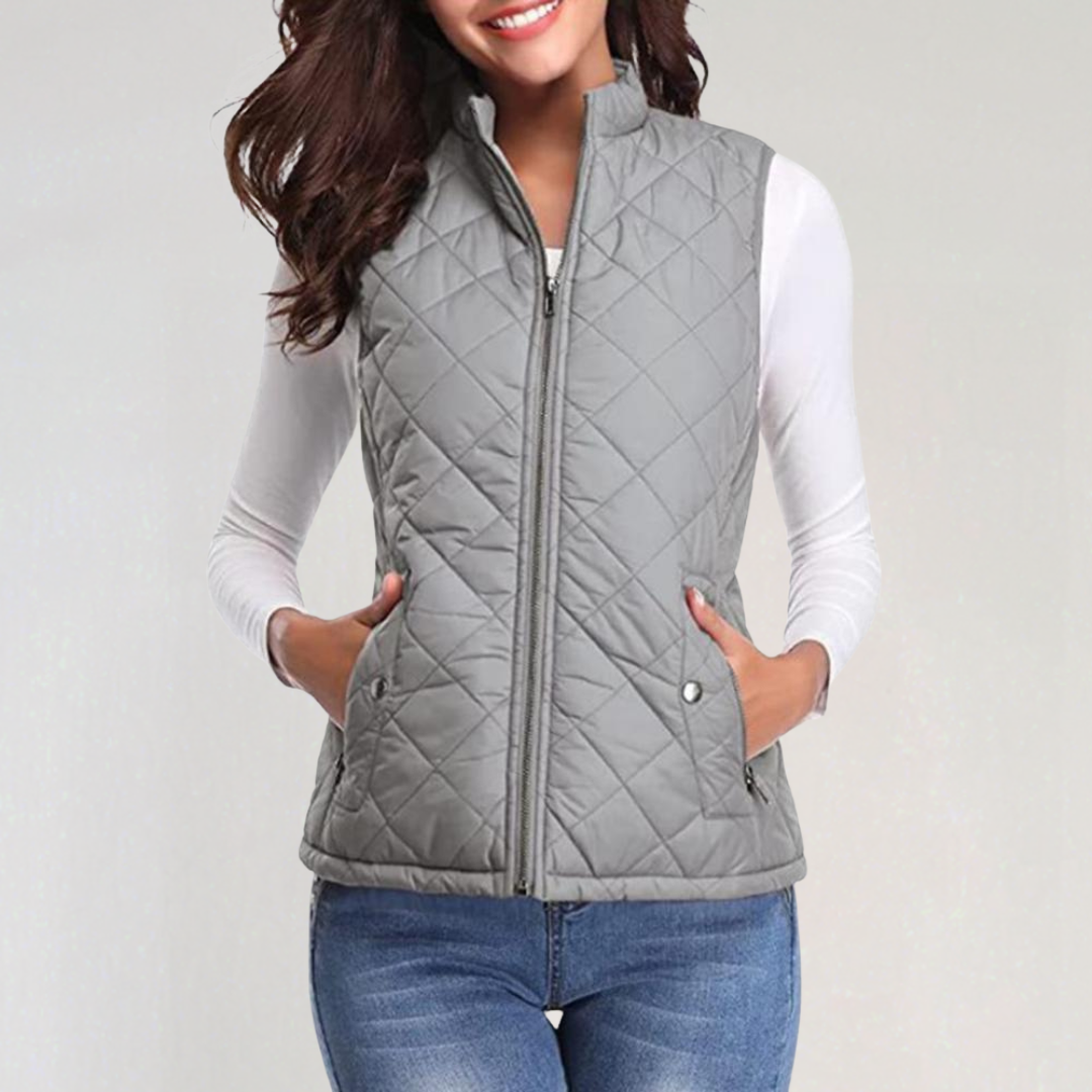 Women's Quilted Vest Lightweight Zipper