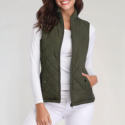 Women's Quilted Vest Lightweight Zipper