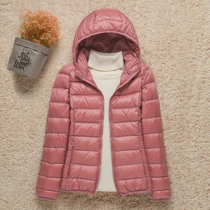 Stylish Hooded Jacket with Stand-Up Collar Design