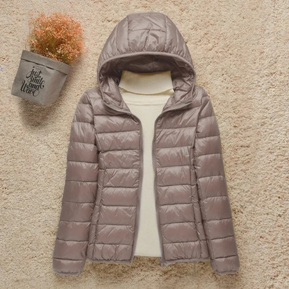 Stylish Hooded Jacket with Stand-Up Collar Design