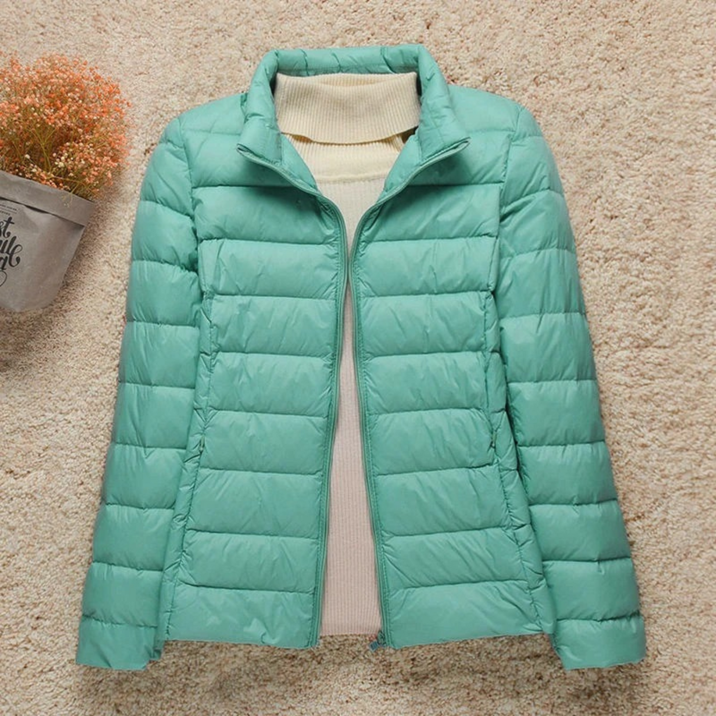 Stylish Hooded Jacket with Stand-Up Collar Design