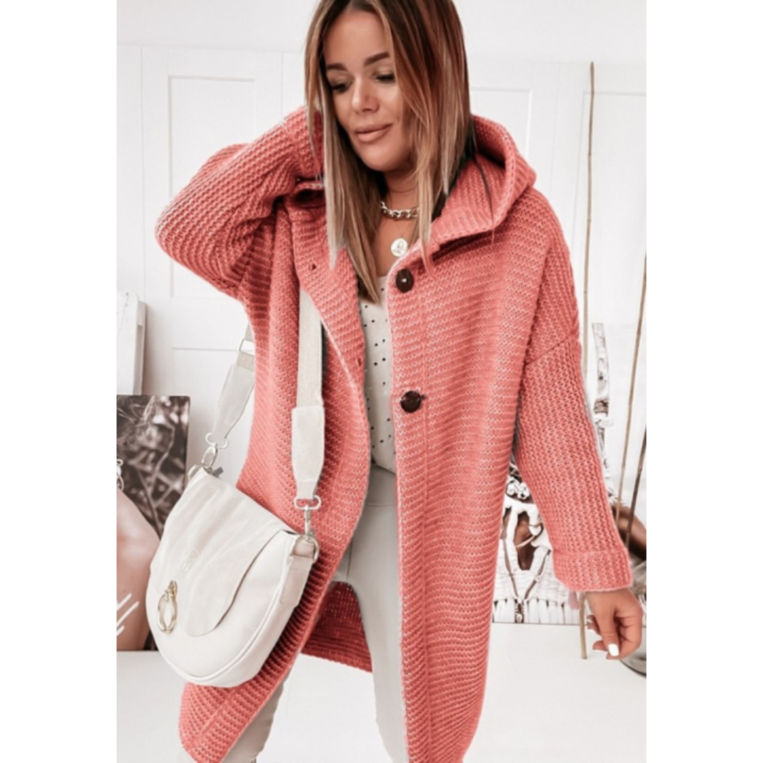 Women's Oversized Cardigan Hood Long Sleeve