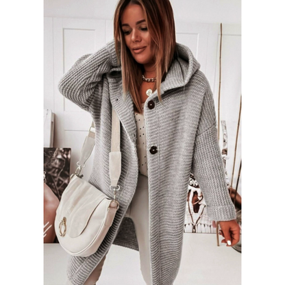 Women's Oversized Cardigan Hood Long Sleeve