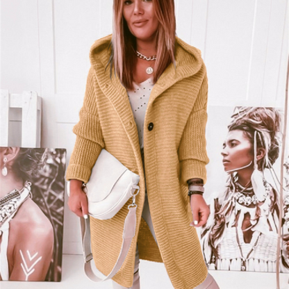 Women's Oversized Cardigan Hood Long Sleeve