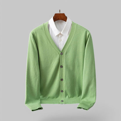 Stylish Men's Cardigan V-Neck Elegant