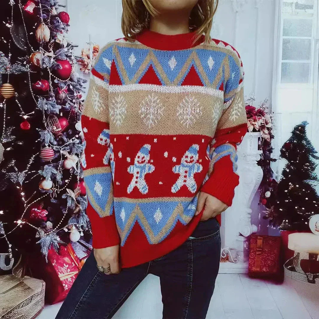 Women's Knitted Christmas Sweater Festive
