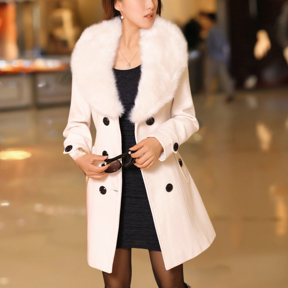 Women's Coat Wool Blend Tailored Fit