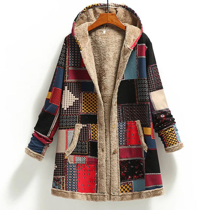 Soft Fleece Jacket Patchwork Design
