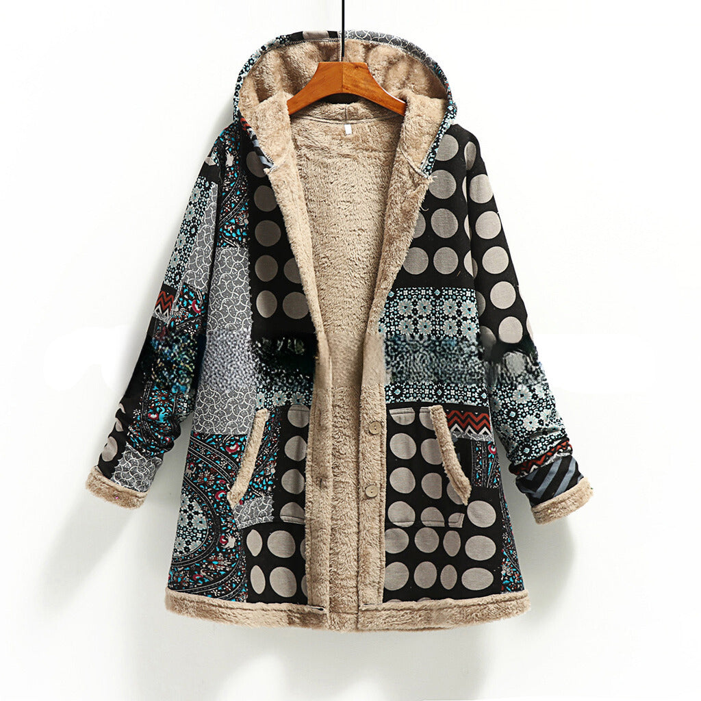 Soft Fleece Jacket Patchwork Design