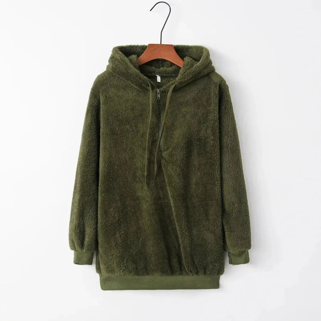Oversized Sherpa Fleece Hoodie Warm & Cozy