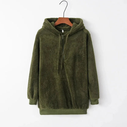 Oversized Sherpa Fleece Hoodie Warm & Cozy