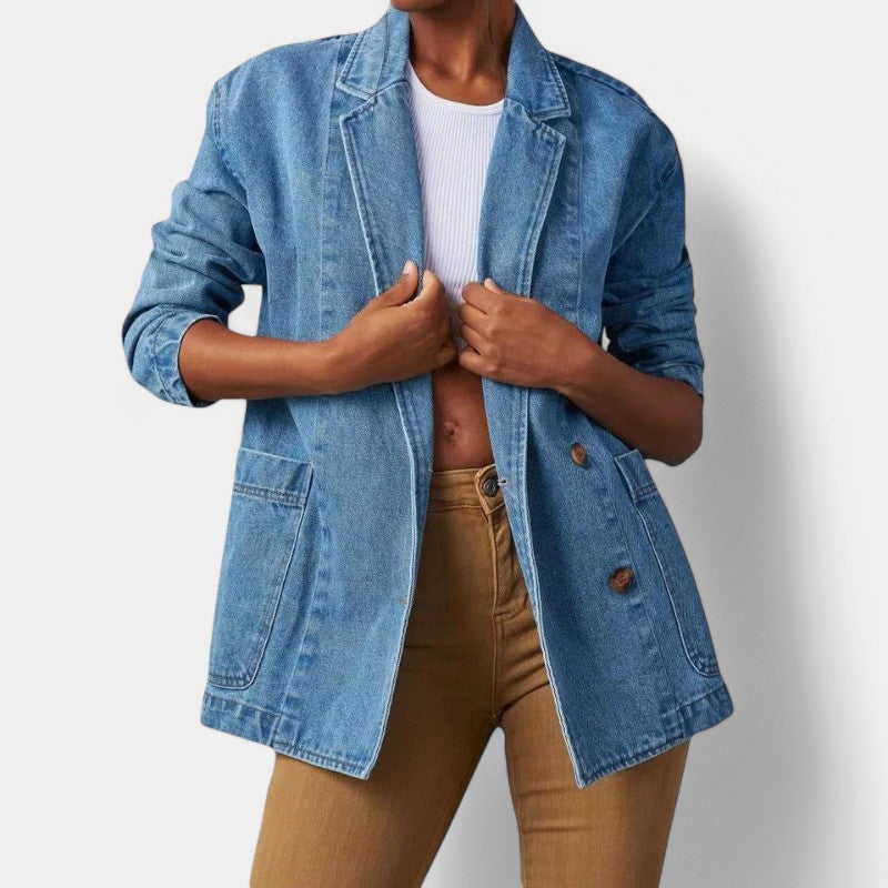Women's Jeans Blazer Elegant Length