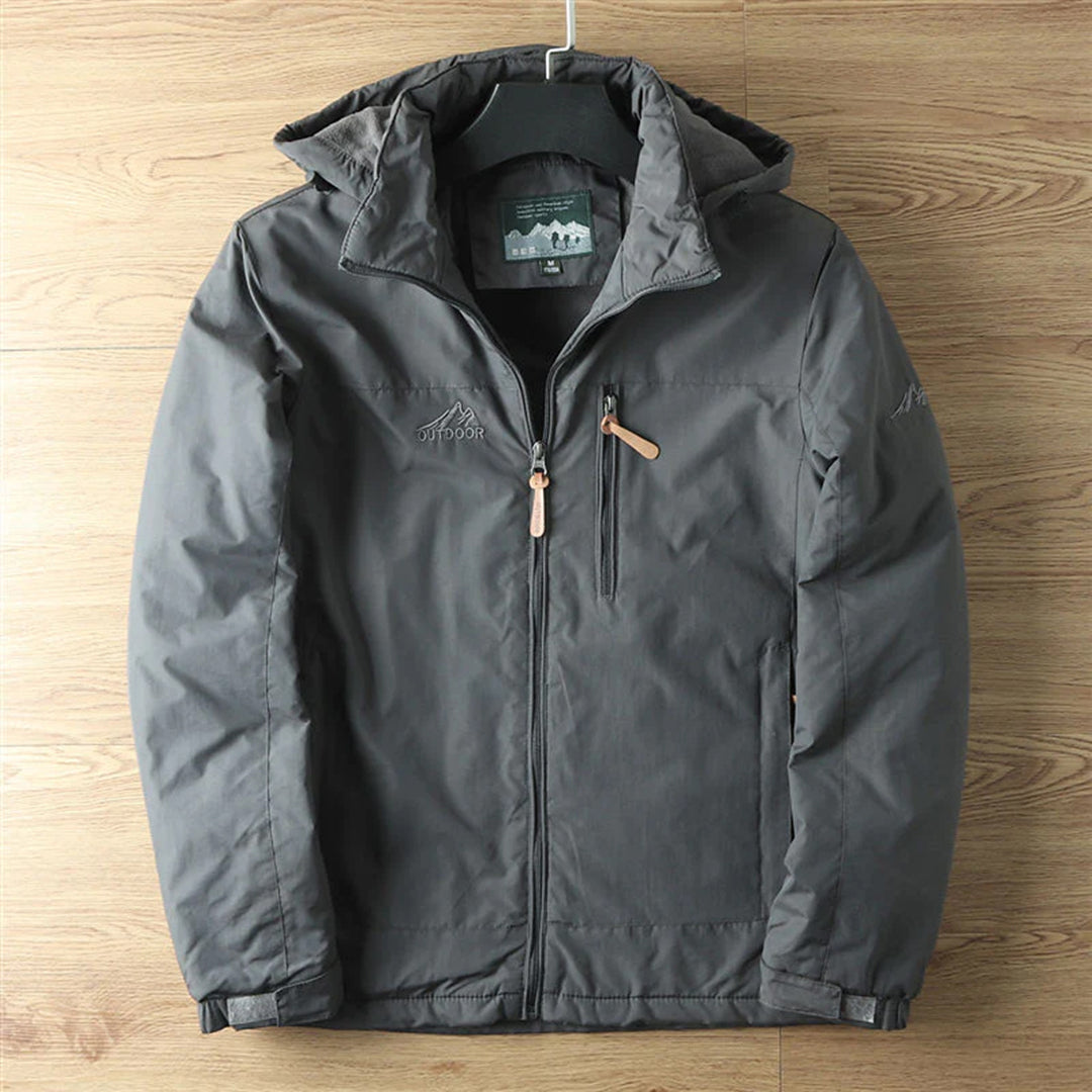 Practical Outdoor Jacket Water Repellent Fleece Hood