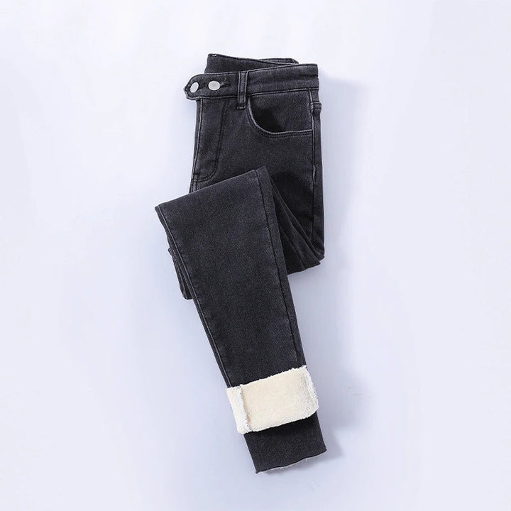 Women's Lined High-Waist Winter Jeans