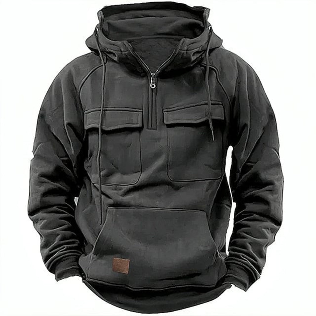 Hoodie Comfortable Half-Zip Cotton