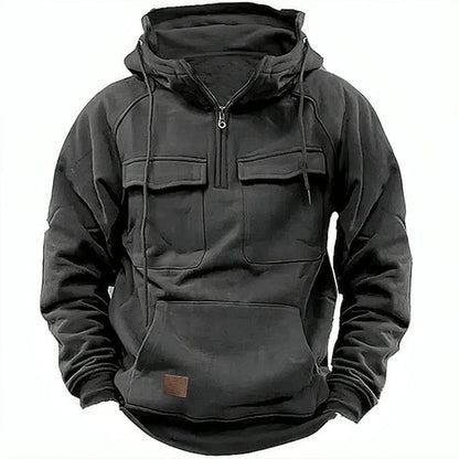 Hoodie Comfortable Half-Zip Cotton