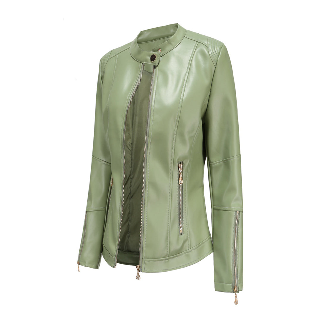Autumn Leather Jacket Women Stylish