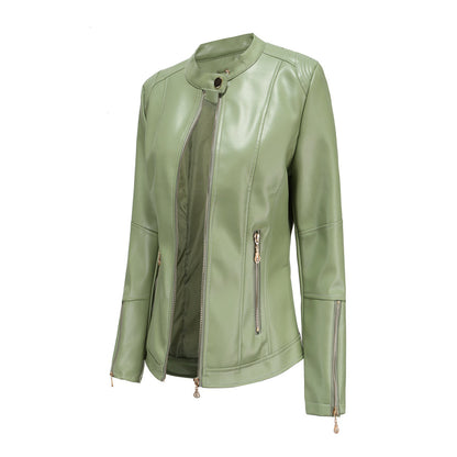 Autumn Leather Jacket Women Stylish