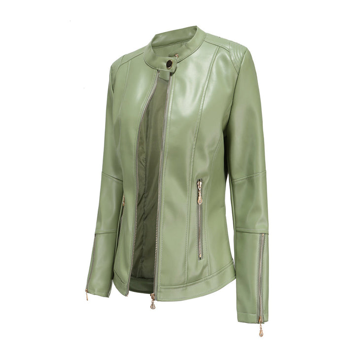 Autumn Leather Jacket Women Stylish