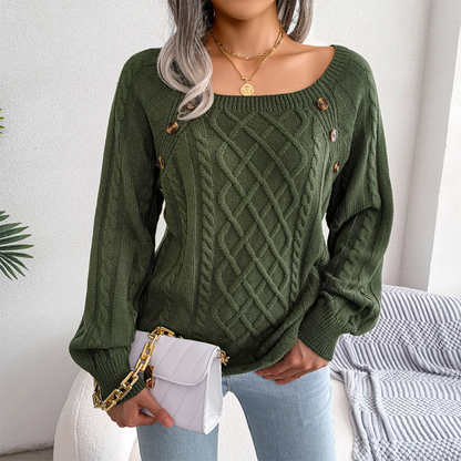 Stylish Women's Pullover Elegant Long Sleeve