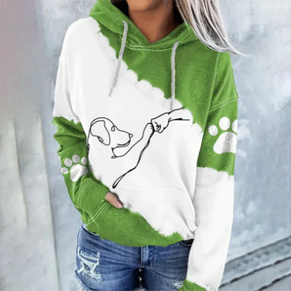 Fashionable Hoodie Dog Pattern Trendy Style