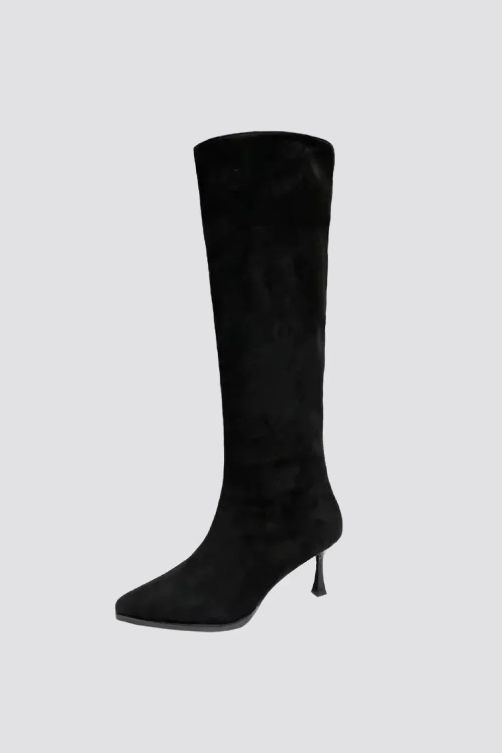 Elegant Women's High-Heel Knee-High Boots Black