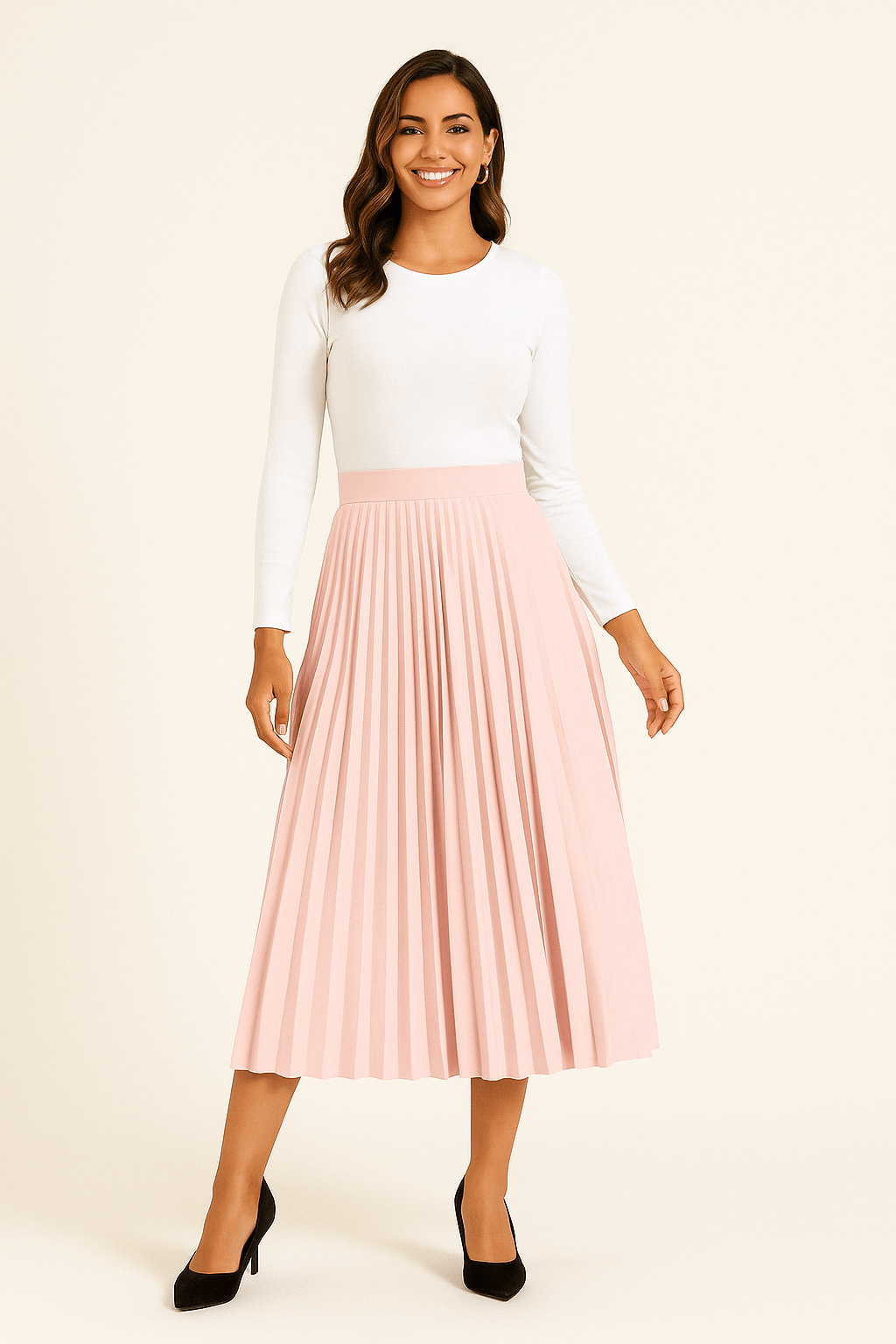 Elegante Damenkleid Midirock - IdealeKleiden