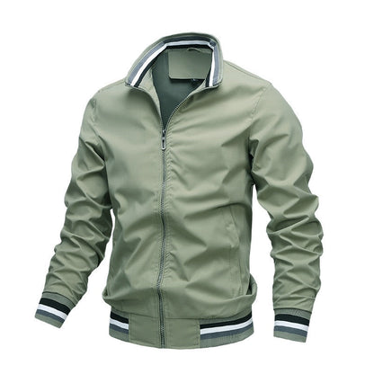 Men's Bomber Jacket Modern Striped Design
