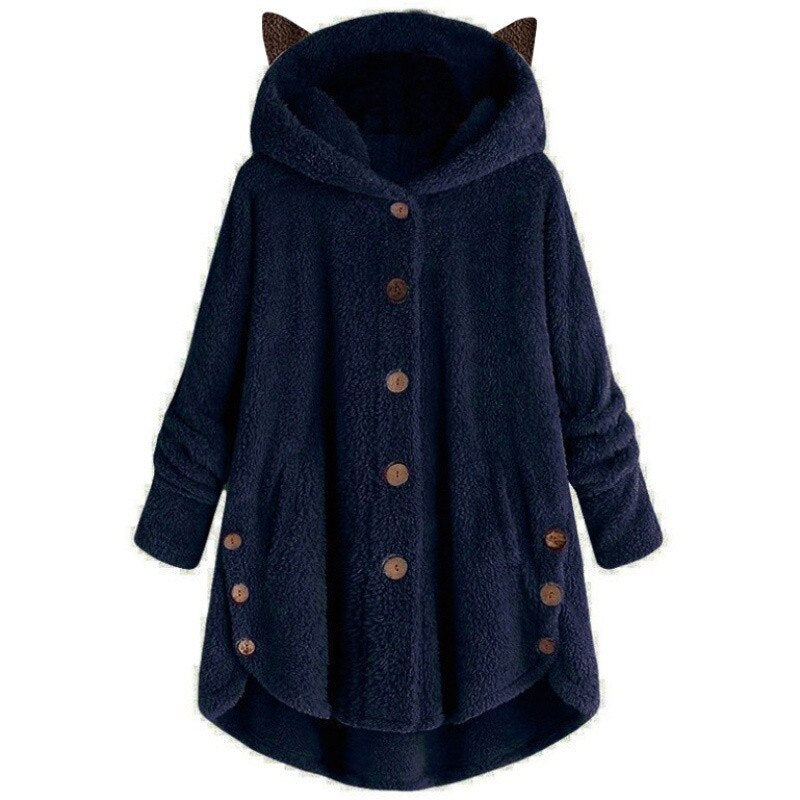 Soft Cat Jacket Plush Lined Warm