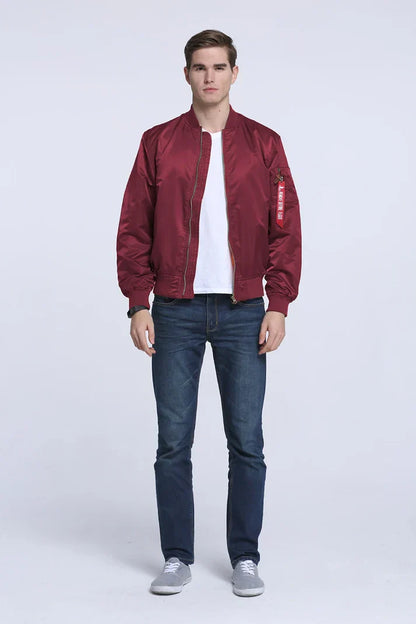 Leather Bomber Jacket Cool Vintage Look