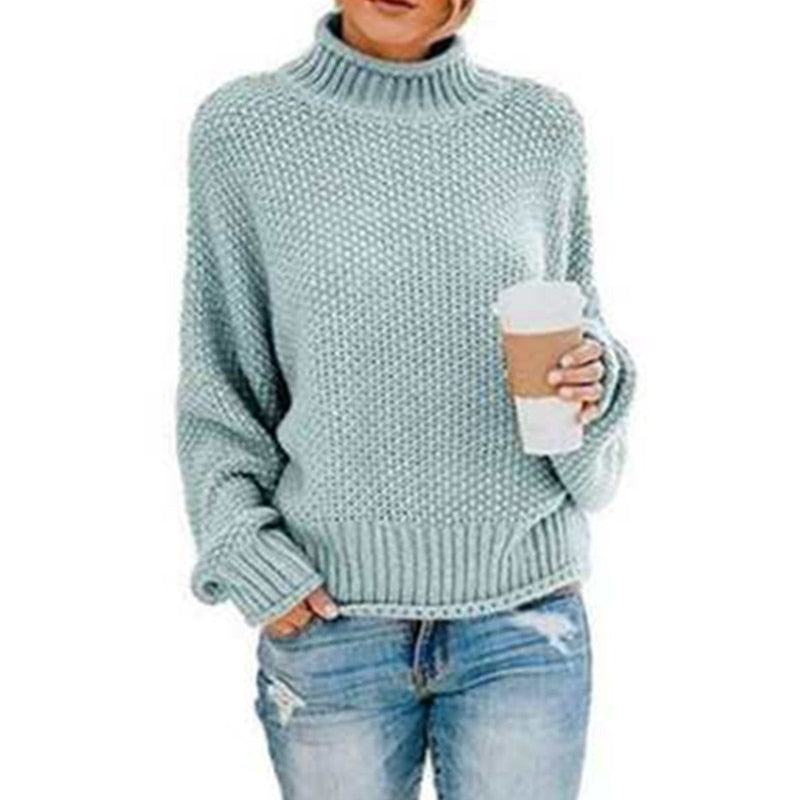 Soft Hand-Knitted Turtleneck Sweaters