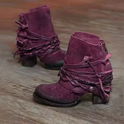 Women's Winter Warm Boots with Block Heel