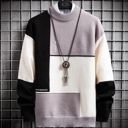 Patchwork Pullover Warmer Winter