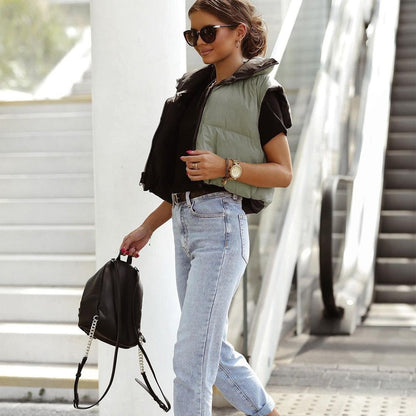 Fashionable Women's Quilted Vest Elegant