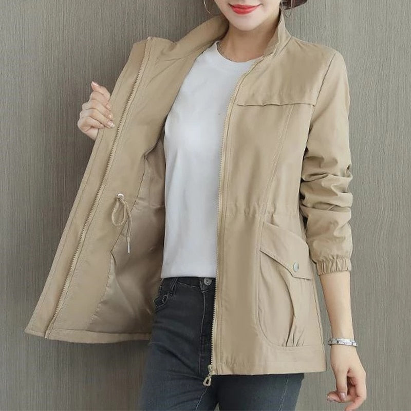 Women's Transitional Jacket Stand-up Collar Women's Coat