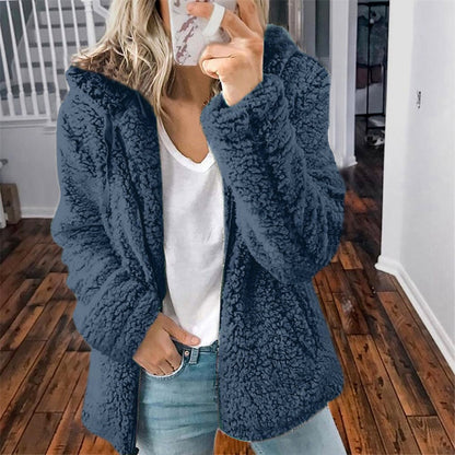 Soft women's jacket hood comfort