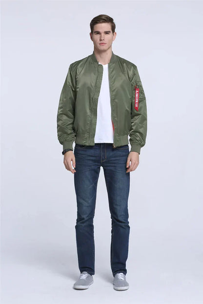 Leather Bomber Jacket Cool Vintage Look