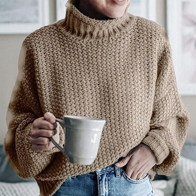 Weiche Rollkragenpullover Selbstgestrickt - IdealeKleiden