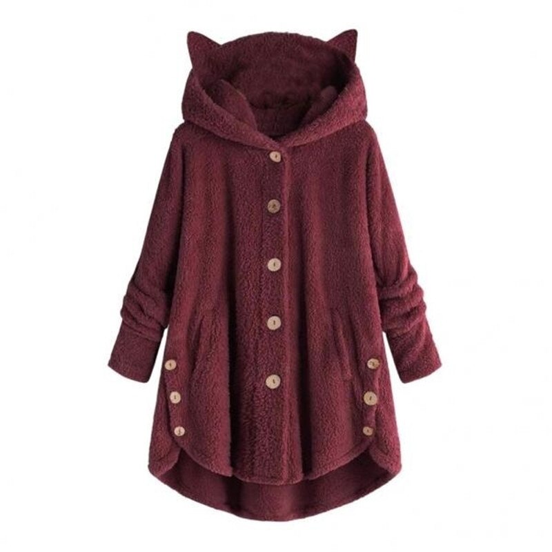 Soft Cat Jacket Plush Lined Warm