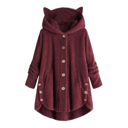 Soft Cat Jacket Plush Lined Warm