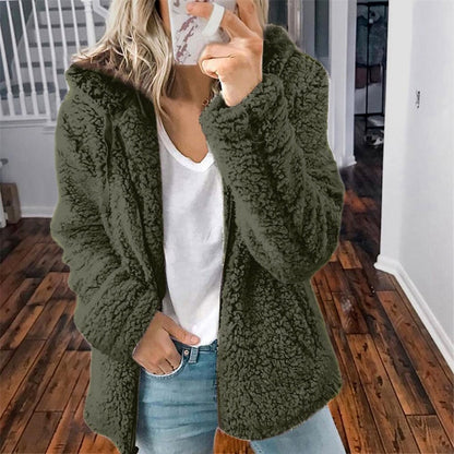 Soft women's jacket hood comfort