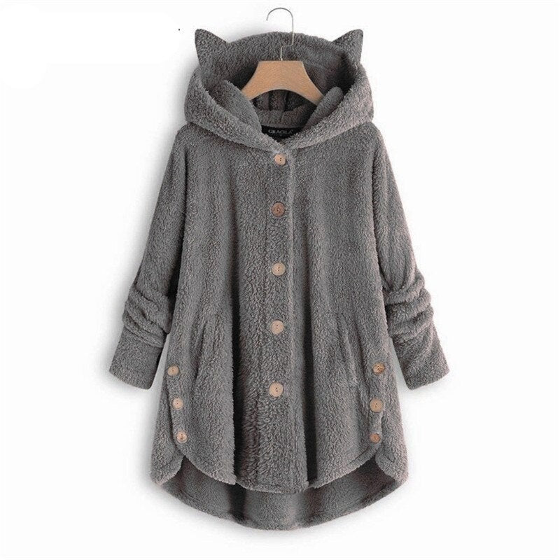 Soft Cat Jacket Plush Lined Warm